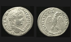 Syria, Antioch, Caracalla, Tetradrachm, Eagle with Sacrificial Animal reverse